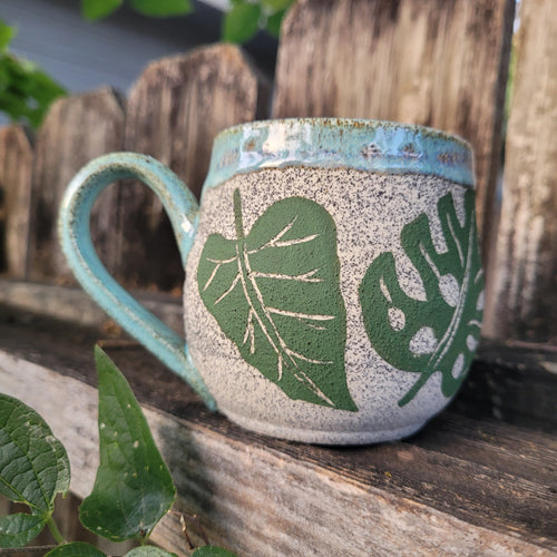Blue Plant Cappuccino Mug