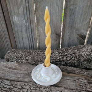 Snowy Taper Candle Holder
