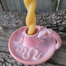Load image into Gallery viewer, Pink Moth Taper Candle Holder