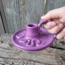 Load image into Gallery viewer, Purple Snake and Moon Taper Candle Holder