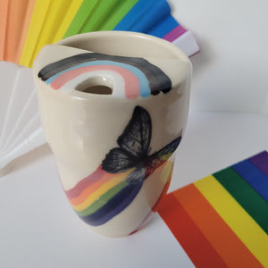 Rainbow Butterfly Tumbler