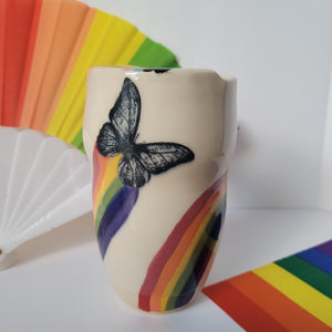 Rainbow Butterfly Tumbler