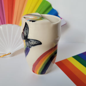 Rainbow Butterfly Tumbler