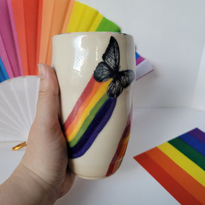 Rainbow Butterfly Tumbler