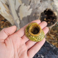 Load image into Gallery viewer, Mossy Tree Stump Chime Candle Holder