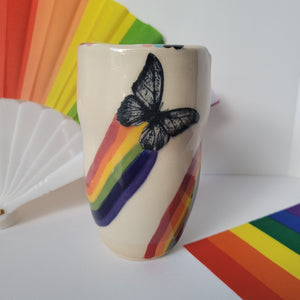 Rainbow Butterfly Tumbler