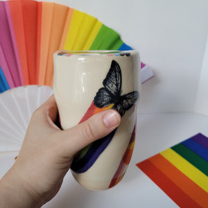 Rainbow Butterfly Tumbler