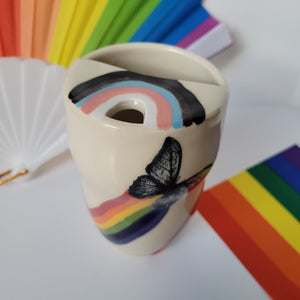 Rainbow Butterfly Tumbler