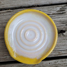 Load image into Gallery viewer, Yellow Swirl Spoon Rest