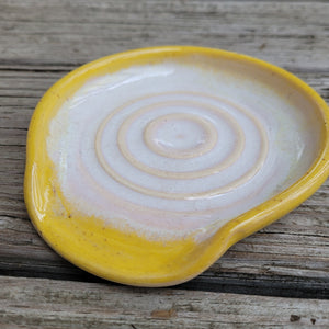 Yellow Swirl Spoon Rest